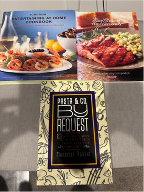 Nordstrom Entertaining at Home, Costco Easy Cooking, Pasta & Co 3 Cookbook Set